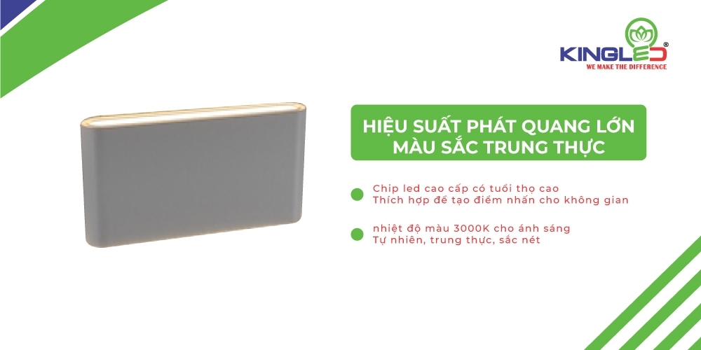 Đèn hắt tường Led ngoài trời LWA8011-M-WH