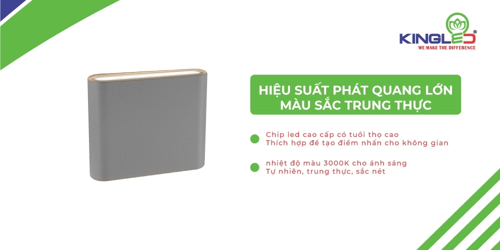 Đèn hắt tường Led ngoài trời LWA8011-S-WH