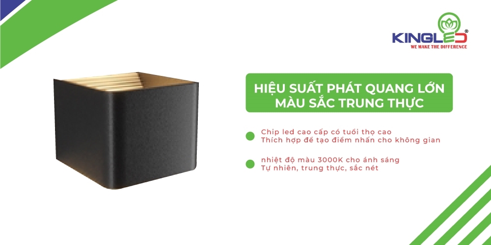 Đèn hắt tường Led LWA901A-BK