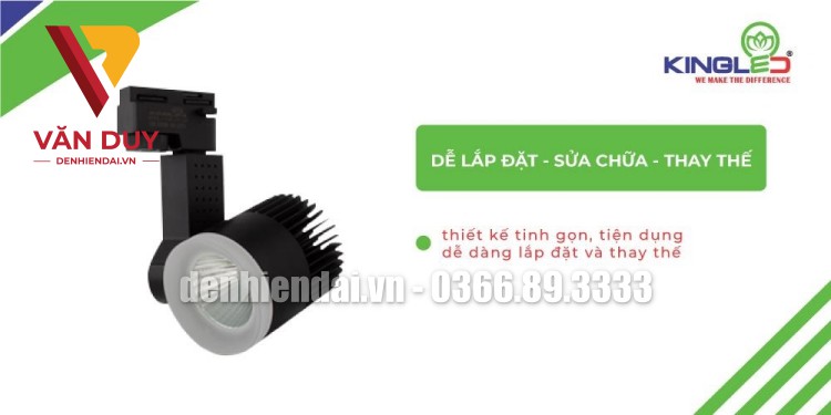 Đèn rọi ray COD Dễ dàng lắp đặt, sửa chữa, thay thế