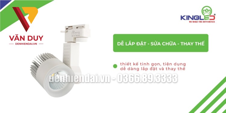 Đèn rọi ray COD Dễ dàng lắp đặt, sửa chữa, thay thế