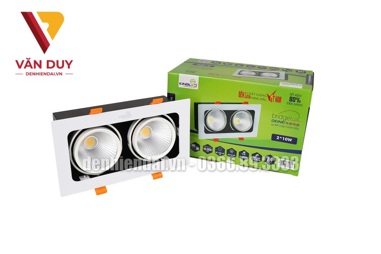 Đèn Led Spotlight âm trần hộp đôi