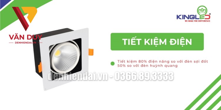 Đèn Led Spotlight âm trần hộp đơn tiết kiệm điện