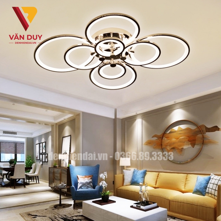 Địa chỉ cung cấp đèn mâm ốp trần trang trí phòng khách uy tín, chất lượng