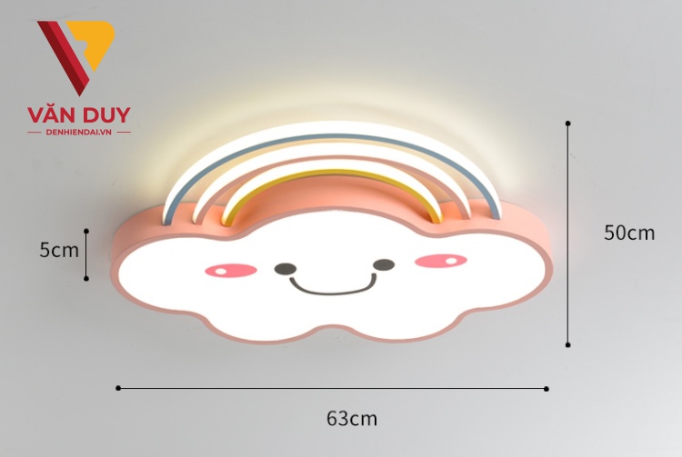 Đèn ốp trần phòng ngủ trẻ em hình đám mây đẹp, giá rẻ 1101 