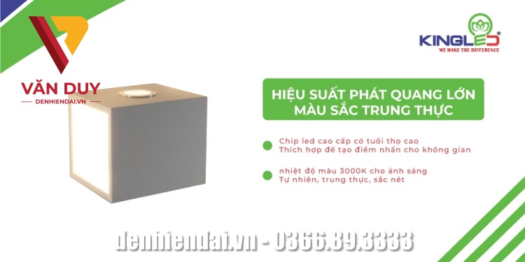 Hiệu suất phát quang lớn, màu sắc trung thực