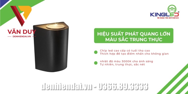 Hiệu suất phát quang lớn, màu sắc trung thực