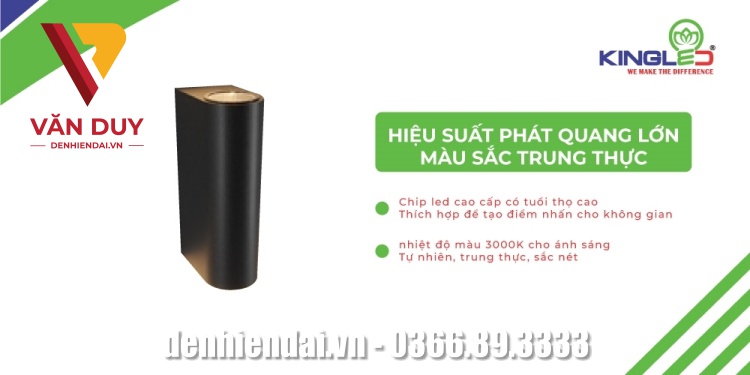 Hiệu suất phát quang lớn, màu sắc trung thực