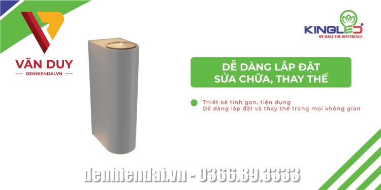 Dễ dàng lắp đặt, sửa chữa, thay thế