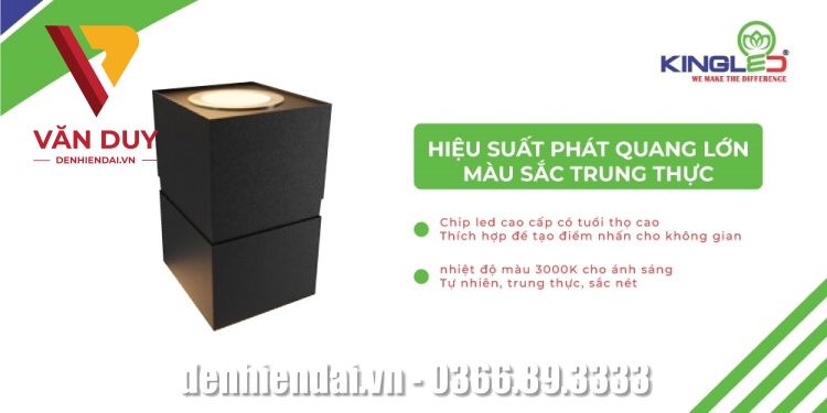 Hiệu suất phát quang lớn, màu sắc trung thực