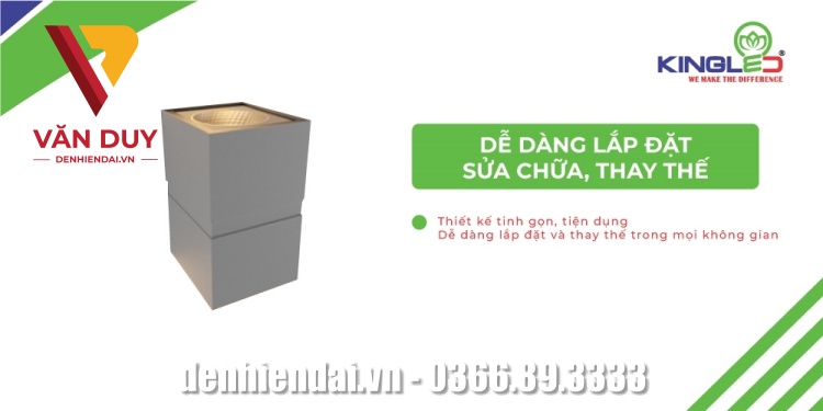 Dễ dàng lắp đặt, sửa chữa, thay thế