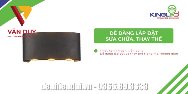 Dễ dàng lắp đặt, sửa chữa, thay thế