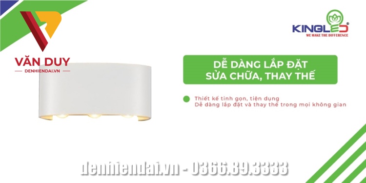 Dễ dàng lắp đặt, sửa chữa, thay thế