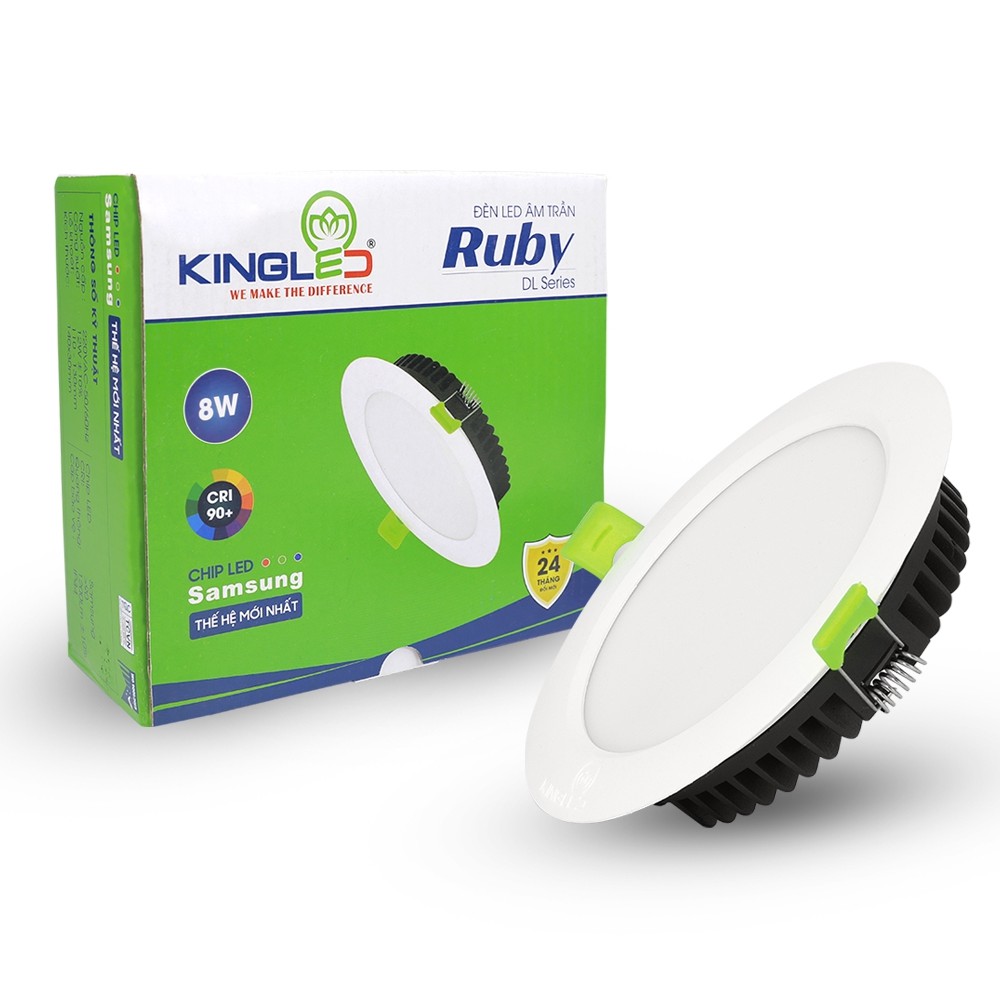 Đèn Âm Trần 8W Đơn Sắc Kingled